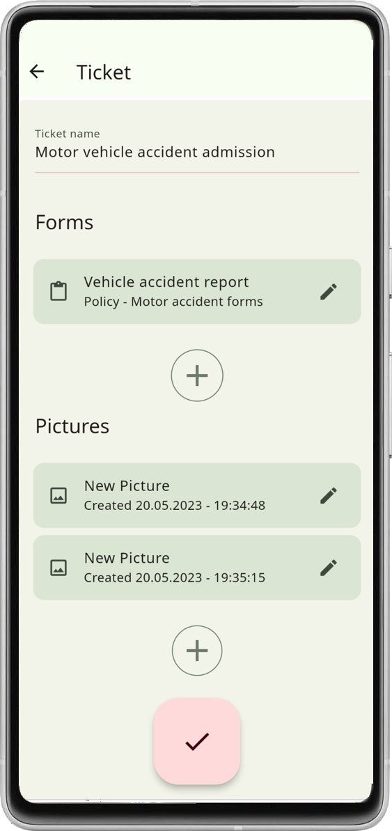 Flex-Aport Hub App zeigt die Formularübersicht